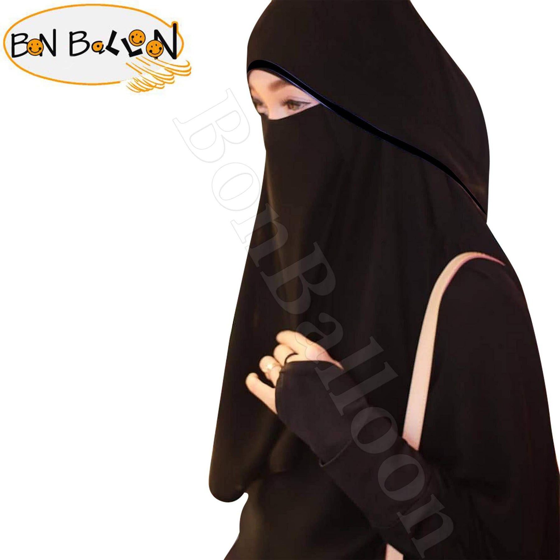 Saudi Chiffon First Class Quality Long Saudi Niqab Burqa Hijab Face Co Bonballoon